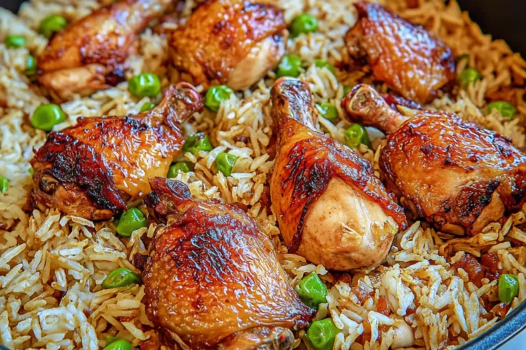 ONE POT CHICKEN AND RICE centered hero view, clean and uncluttered
