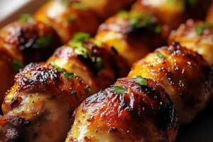 OVEN BAKED CHICKEN DRUMSTICKS centered hero view, clean and uncluttered