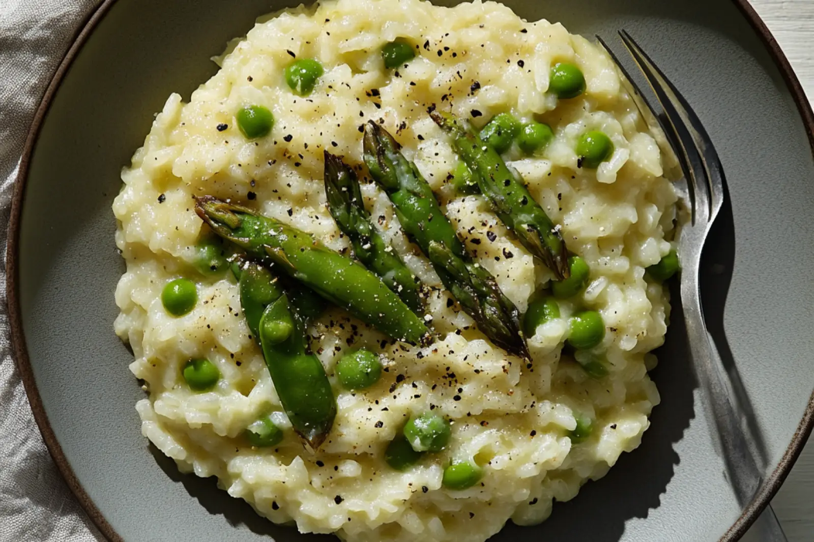 Risotto with Asparagus and Peas Easy Spring Dinner