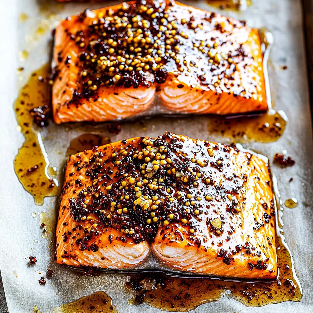 20 Minute Honey Mustard Salmon Easy Weeknight Dinner 2 20 MINUTE HONEY MUSTARD SALMON centered hero view, clean and uncluttered