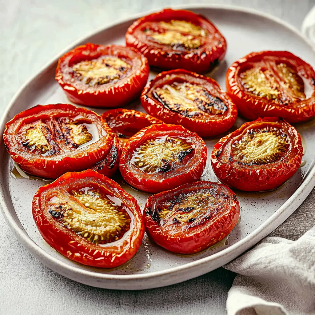 AIR FRYER ROASTED TOMATOES recipe, served and ready to eat, easy homemade dinner