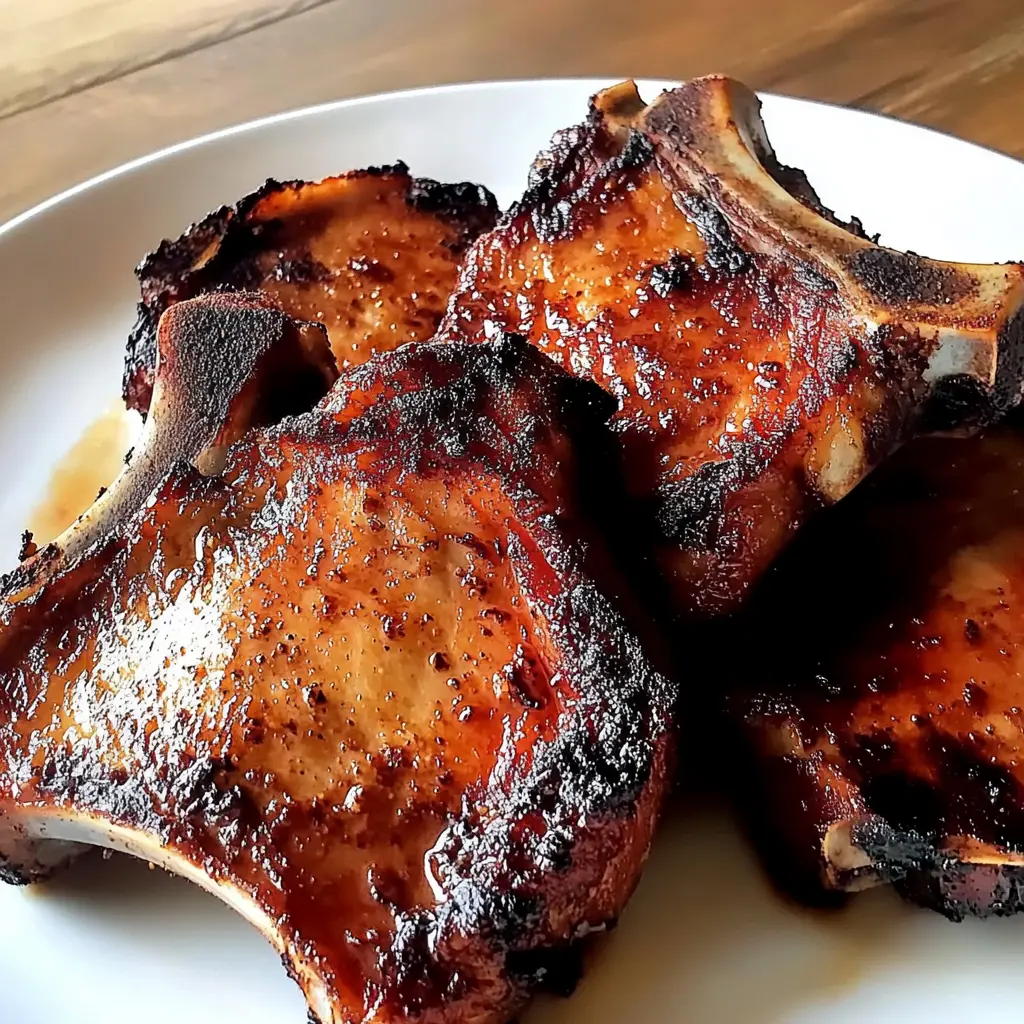 Best Damn Air Fryer Pork Chops Easy Weeknight Dinner 2 BEST DAMN AIR FRYER PORK CHOPS centered hero view, clean and uncluttered