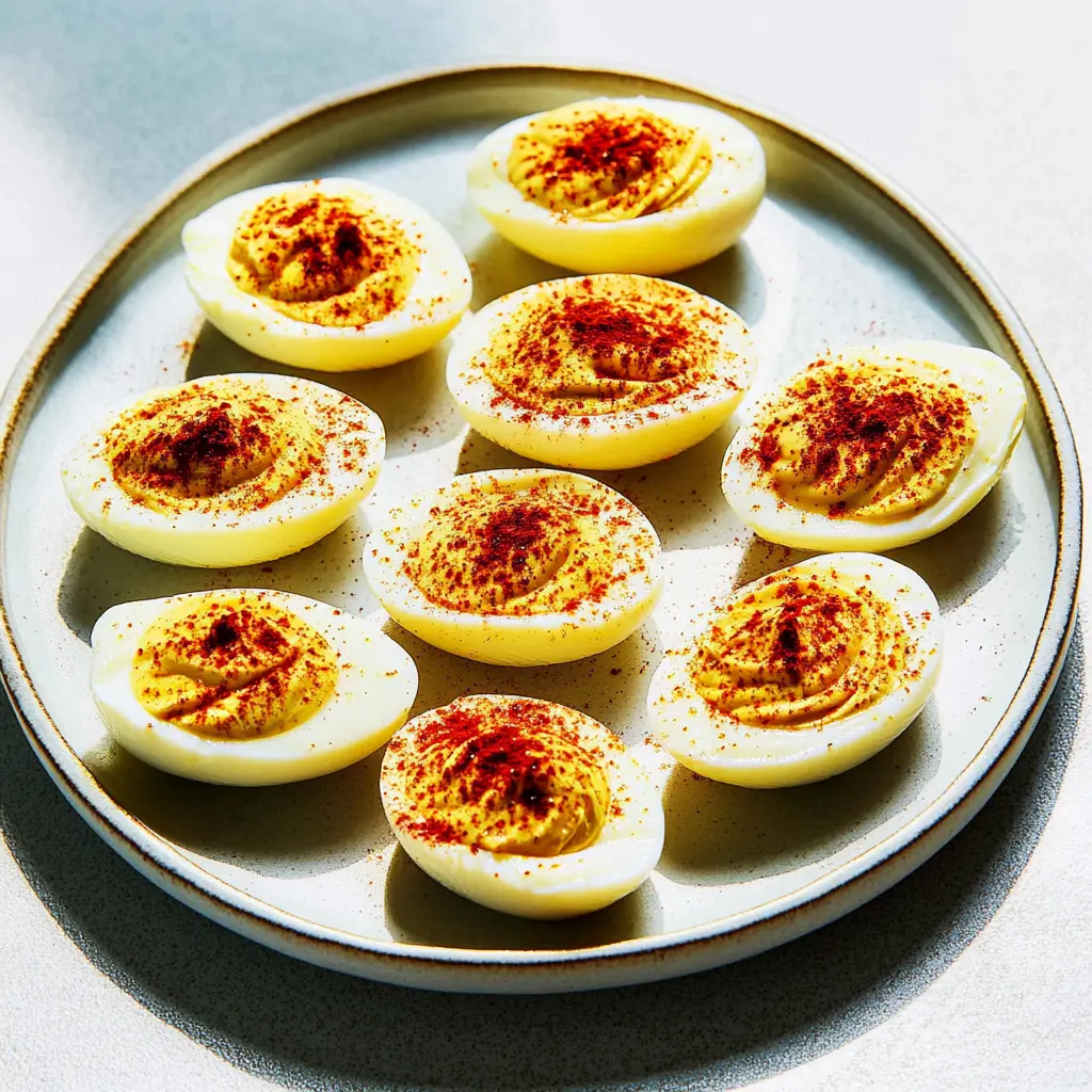 Best Deviled Eggs Recipe Easy Perfect for Busy Nights 2 BEST DEVILED EGGS RECIPE centered hero view, clean and uncluttered