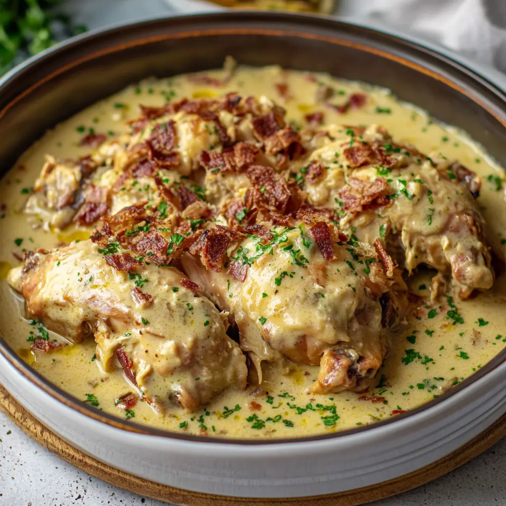 Crock Pot Crack Chicken Easy Comforting Weeknight Dinner 2 CROCK POT CRACK CHICKEN centered hero view, clean and uncluttered