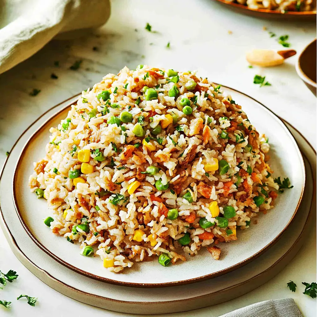 EASY FRIED RICE centered hero view, clean and uncluttered