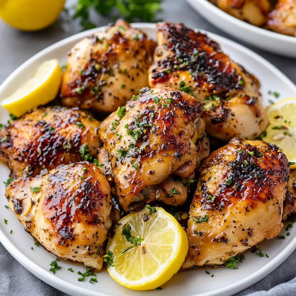 Sheet Pan Lemon Balsamic Chicken Easy Weeknight Dinner 2 SHEET PAN LEMON BALSAMIC CHICKEN centered hero view, clean and uncluttered