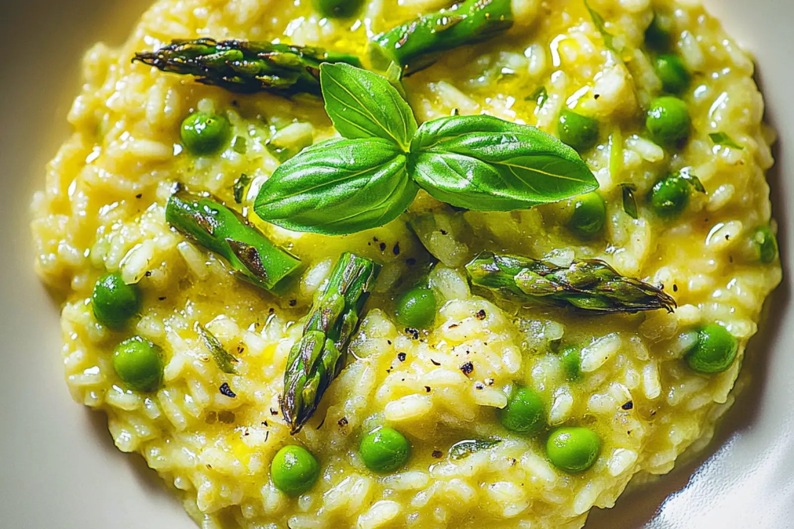 Spring Risotto with Asparagus and Peas Easy Weeknight Dinner