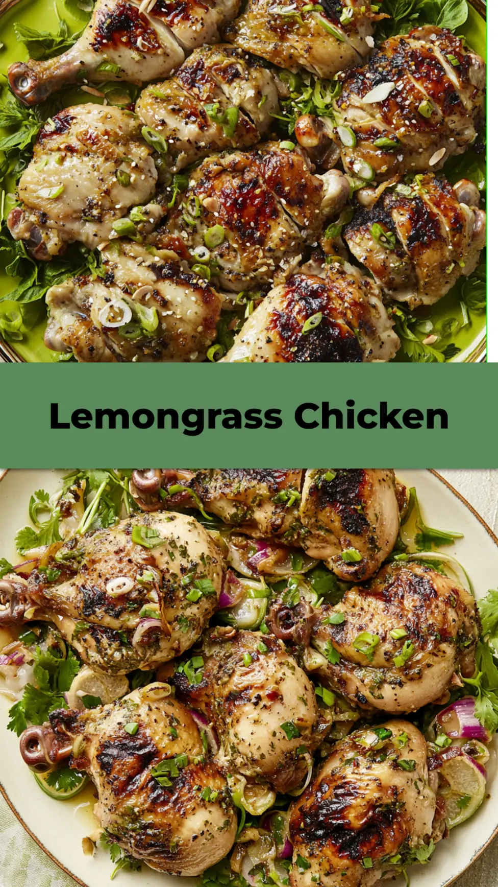 Vietnamese Lemongrass Chicken Easy Weeknight Dinner 4 Vietnamese lemongrass chicken recipe Pinterest pin image