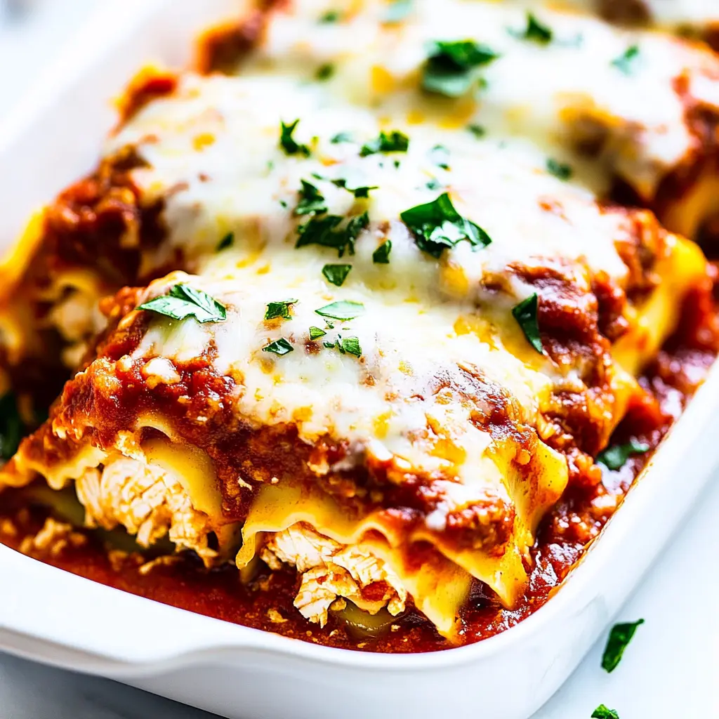 Cottage Cheese Chicken Lasagna Roll Ups Cozy Favorite Dinner 2 Cottage Cheese Chicken Lasagna Roll Ups recipe, served and ready to eat, easy homemade dinner