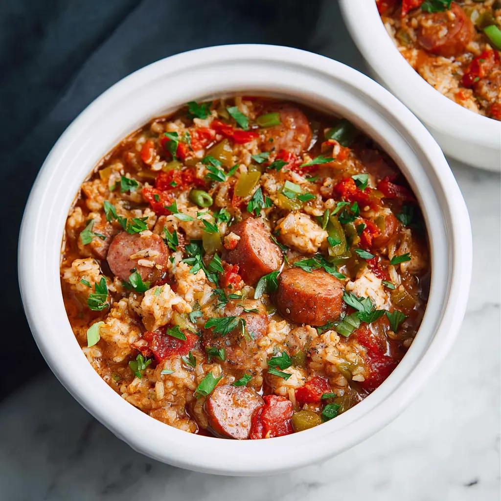 Slow Cooker Jambalaya Warm Comforting Recipe Your Family Will Love 1 Slow Cooker Jambalaya recipe, served and ready to eat, easy homemade dinner