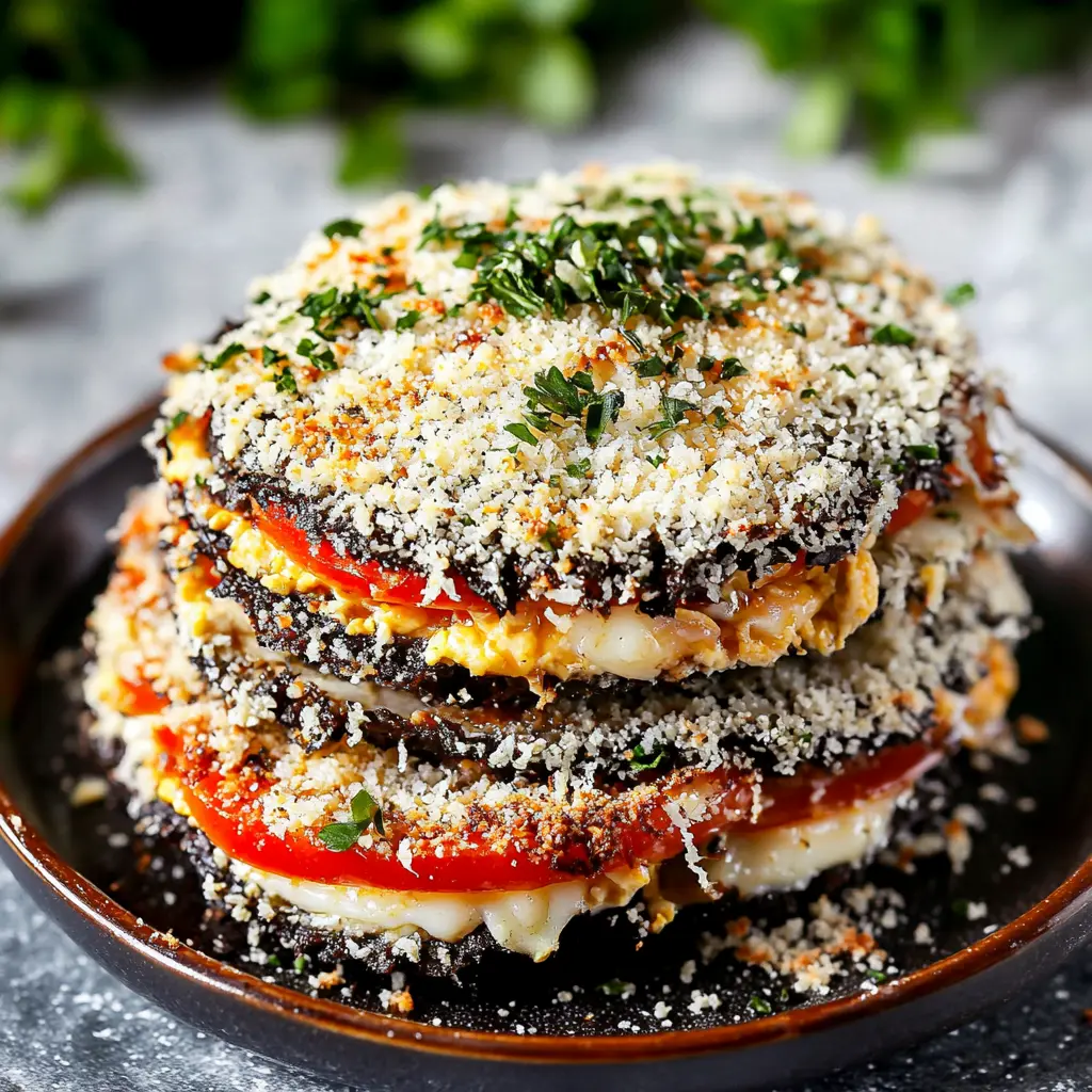 Air Fryer Eggplant Parmesan Cozy Perfect Weeknight Dinner 3 AIR FRYER EGGPLANT PARMESAN recipe, served and ready to eat, easy homemade dinner