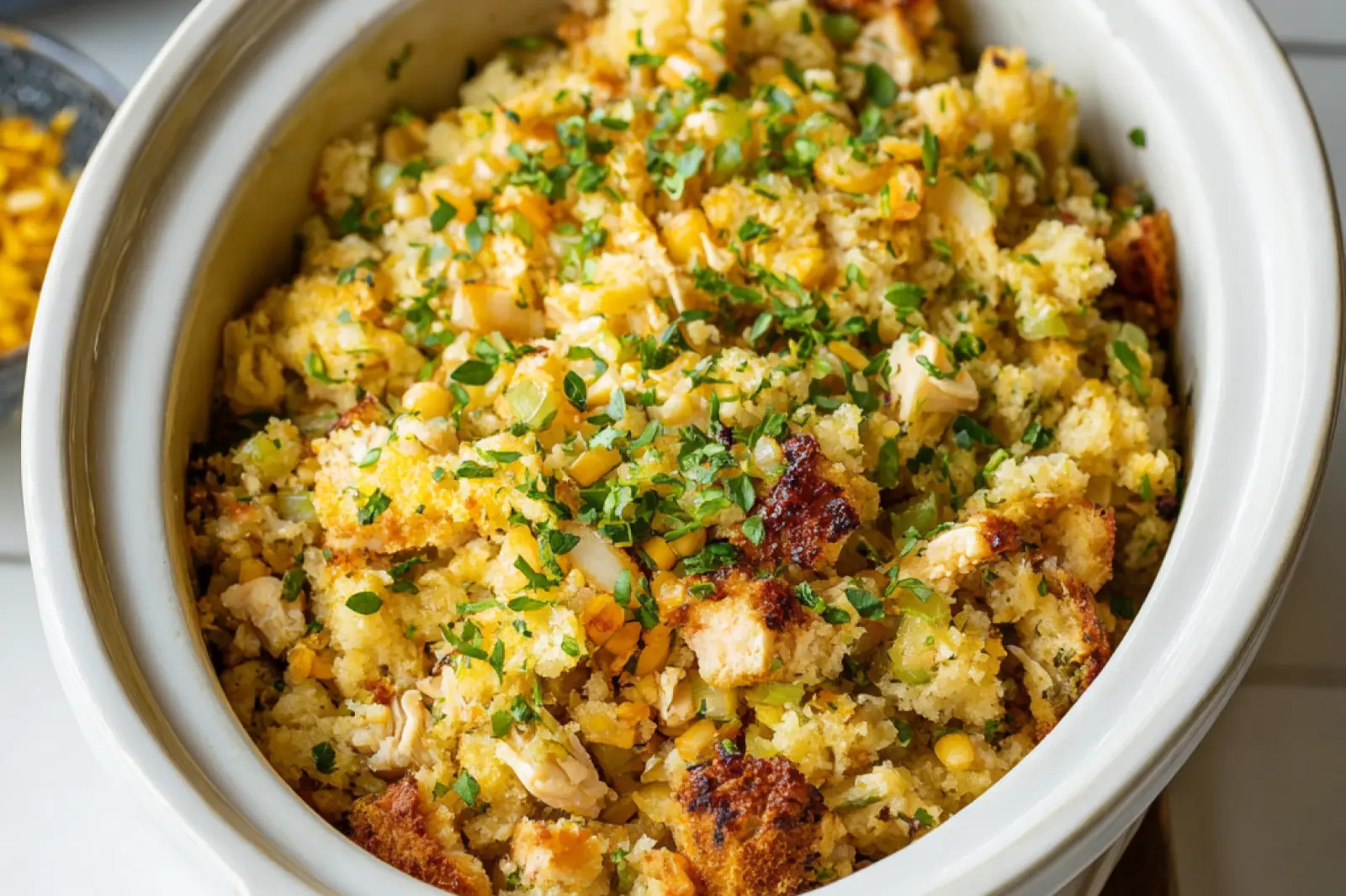 Chicken Stuffing Casserole Crockpot Makes Cozy Family Meals Easy