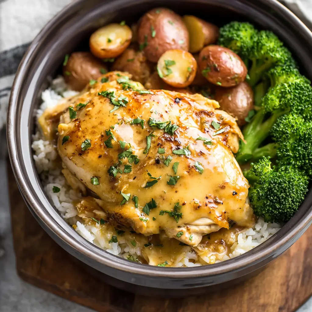 Crockpot Ranch Chicken recipe, served and ready to eat, easy homemade dinner