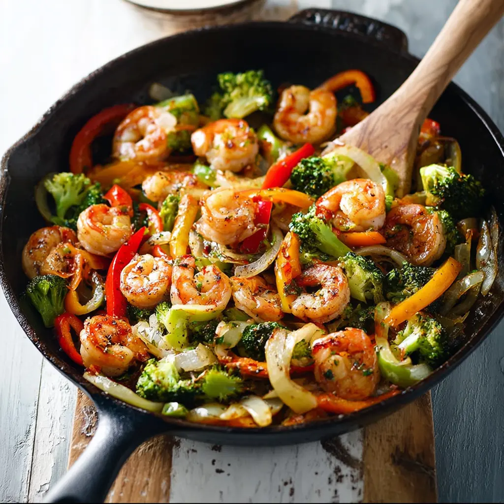 Shrimp Stir Fry Easy Recipe Makes Satisfying Dinners Simple 3 Shrimp Stir Fry recipe, served and ready to eat, easy homemade dinner