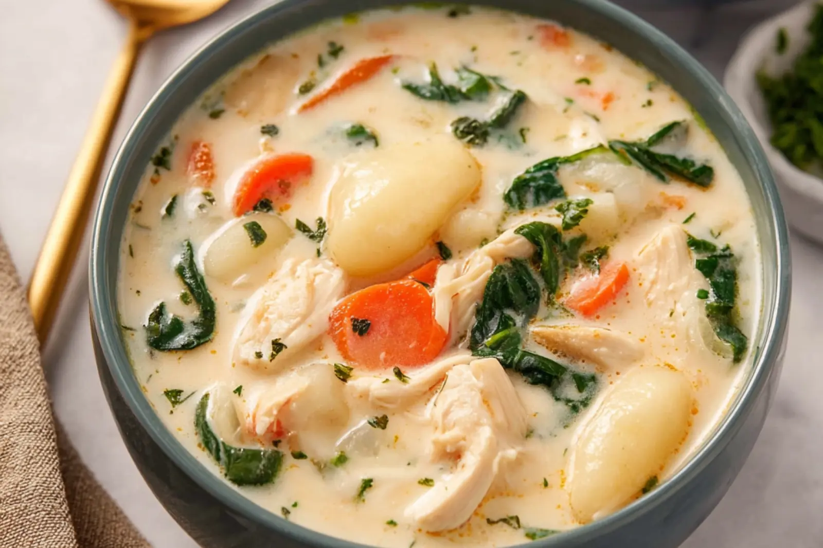 Slow Cooker Chicken Gnocchi Soup Made Rich and Cozy