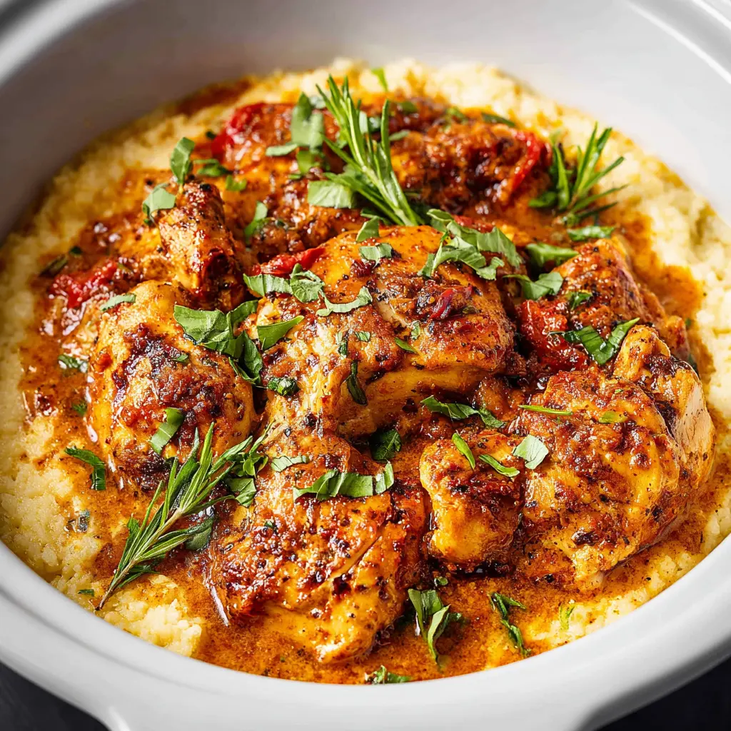 Slow Cooker Marry Me Chicken recipe, served and ready to eat, easy homemade dinner