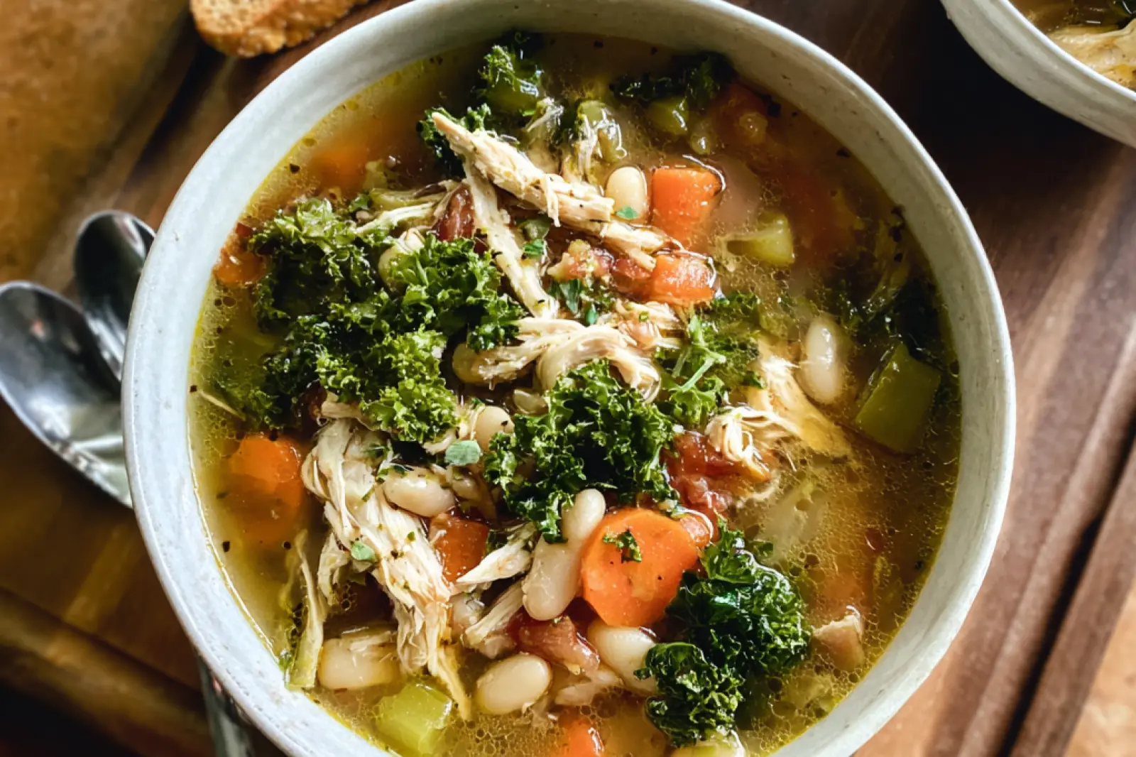 Slow Cooker Tuscan White Bean Chicken Soup Comforting Recipe
