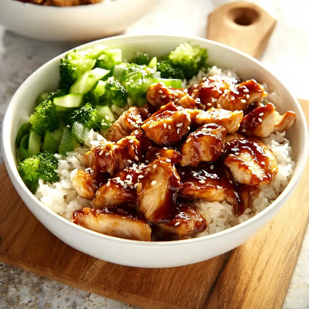 Teriyaki Chicken Rice Bowl Meal Prep Made Irresistible 3 Teriyaki Chicken Rice Bowl recipe, served and ready to eat, easy homemade dinner