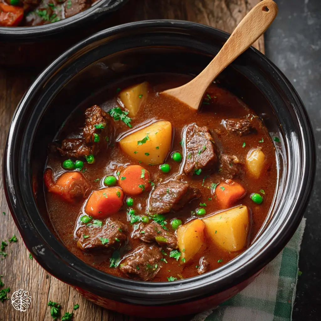 Crockpot Beef Stew Hearty Cozy Recipe Your Family Will Love Now 1 CROCKPOT BEEF STEW recipe, served and ready to eat, easy homemade dish