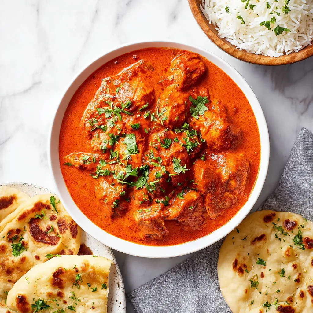 CROCKPOT CHICKEN TIKKA MASALA recipe, served and ready to eat, easy homemade dish