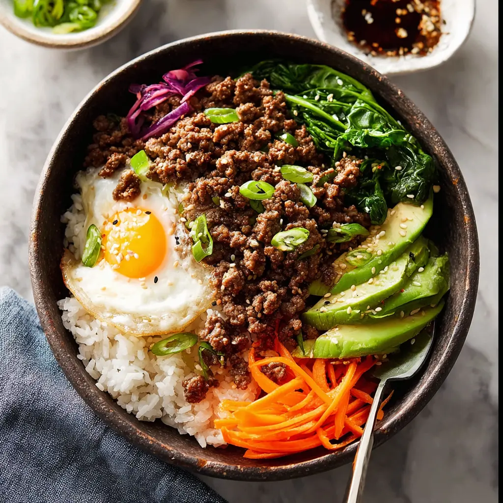 Ground Beef Korean Bulgogi Bowl Warm Satisfying Real Flavor Made Simple 2 Ground Beef Korean Bulgogi Bowl recipe, served and ready to eat, easy homemade dish