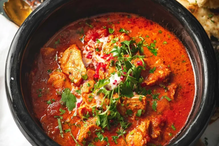 Slow Cooker Chicken Tikka Masala recipe, served and ready to eat, easy homemade dish