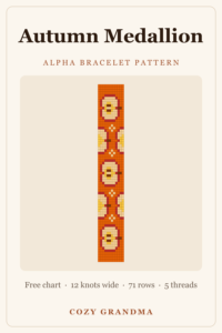 Fox and Butterfly Alpha Bracelet Pattern 3 autumn medallion alpha bracelet pattern chart