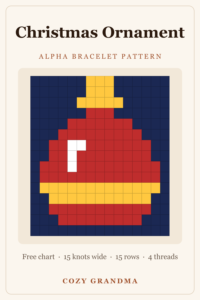 Candy Cane Alpha Bracelet Pattern 4 christmas ornament alpha bracelet pattern pinterest 1
