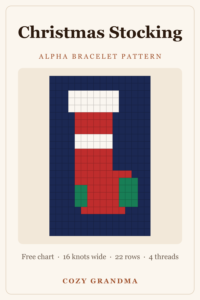 Alpha Bracelet Pattern Maker (Free, Online) 2 christmas stocking alpha bracelet pattern chart