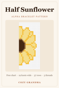 half sunflower alpha bracelet pattern chart