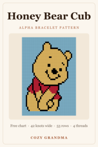 Fox and Butterfly Alpha Bracelet Pattern 1 honey bear cub alpha bracelet pattern chart