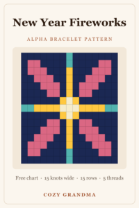 Candy Cane Alpha Bracelet Pattern 3 new year fireworks alpha bracelet pattern pinterest 1