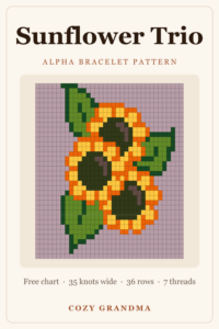 sunflower trio alpha bracelet pattern chart